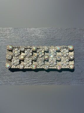 Aurora Crystal Multi-Row Rhinestone Bracelet - Silver